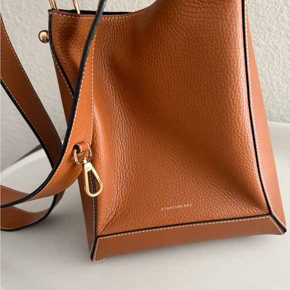 Strathberry Tan Crossbody Bag Midi Size - Picture 10 of 12